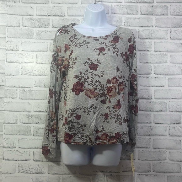 Rewind Open Sleeves Floral Top Medium NWT - Picture 1 of 8